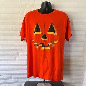 Celebrate Men’s Orange Pumpkin T-Shirt Size 3XL Halloween Graphic Tee
